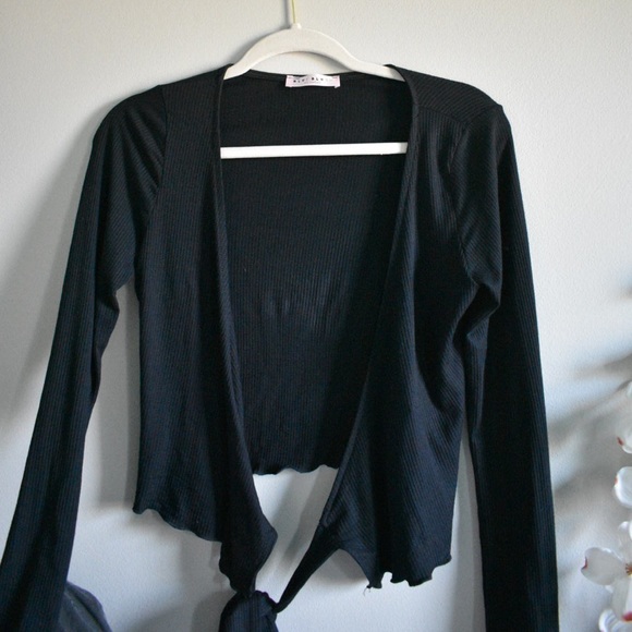 Blue Blush Long Sleeve Wrap Shirt - Picture 5 of 5